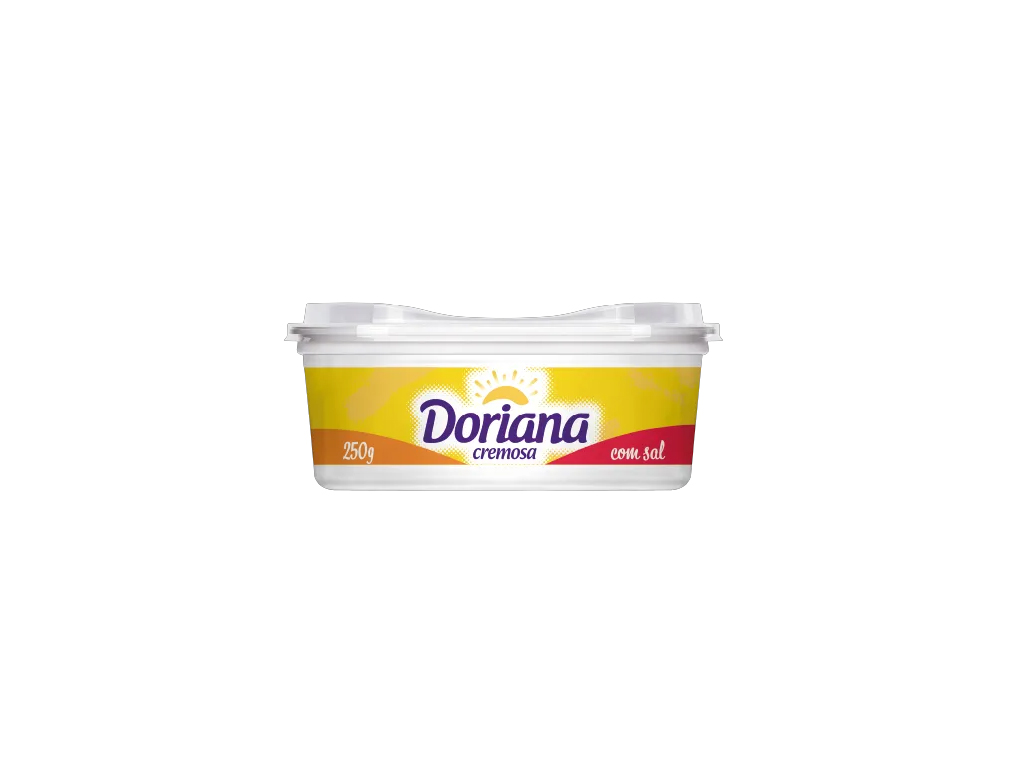 MARGARINA PEQUENA COM SAL 80 % DORIANA 250 G (CX 24 UN)